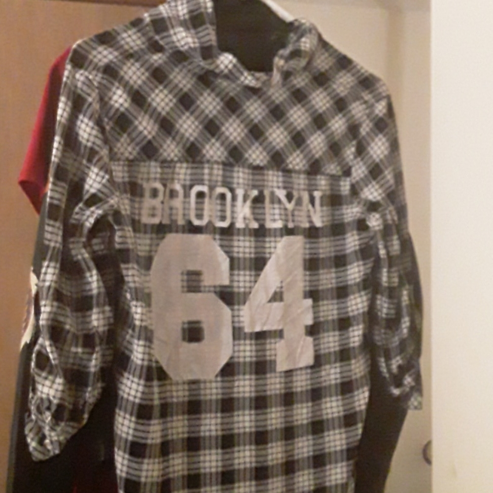 Plaid brooklyn number shirt